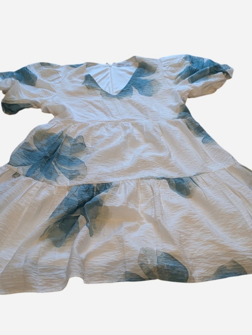 Nine West Cream Dress with Green Leaf Pattern - Picture 14 of 14
